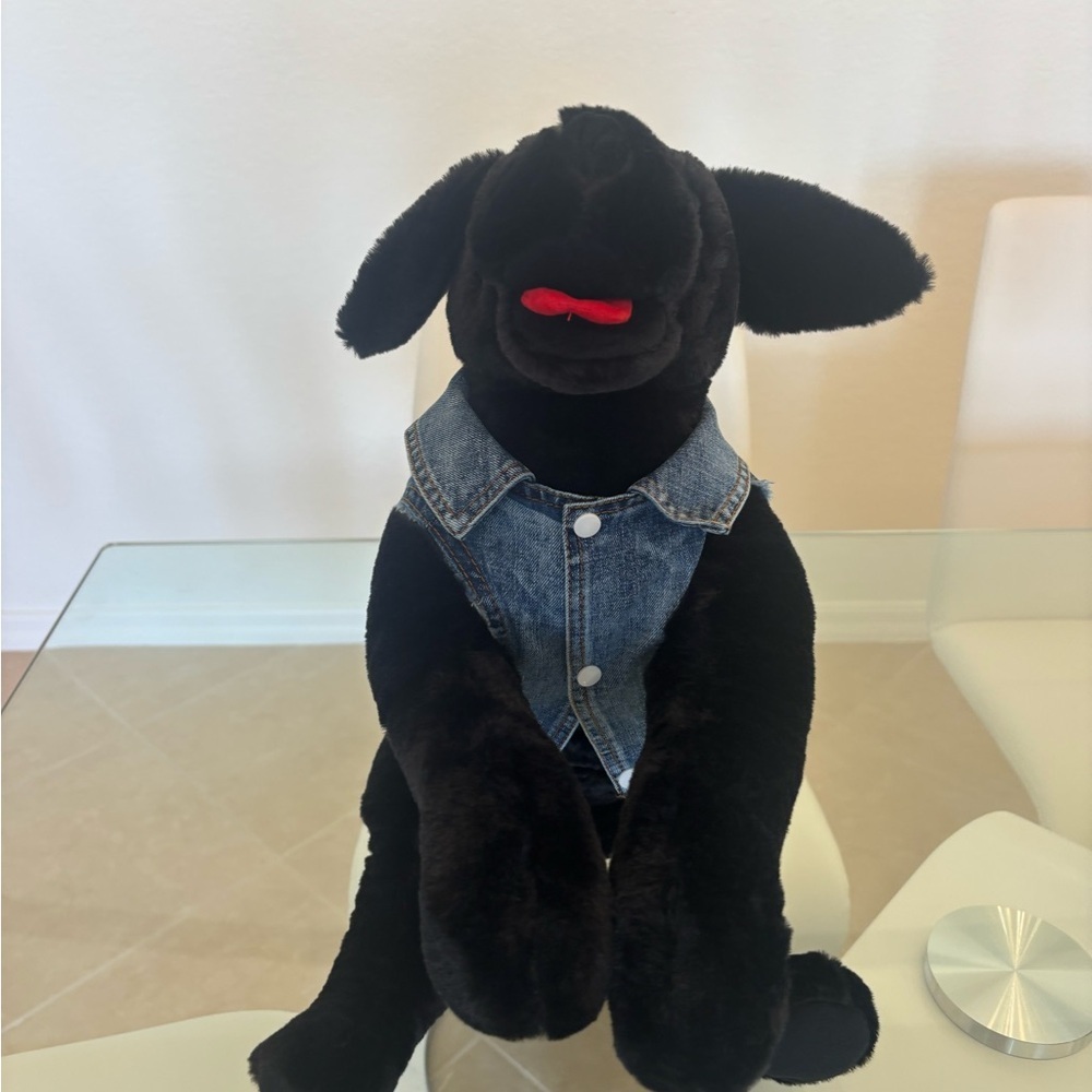 Stylish Blue Denim Dog Jacket - Picture 3 of 7